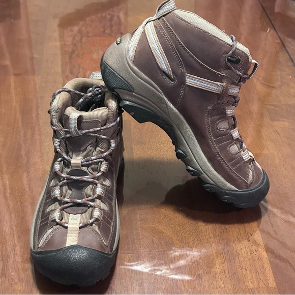 KEEN TARGHEE II Women’s Sz 9 shoes brown leather waterproof hiking boots 1004114 - Picture 4 of 16